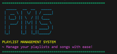 Playlist Management System