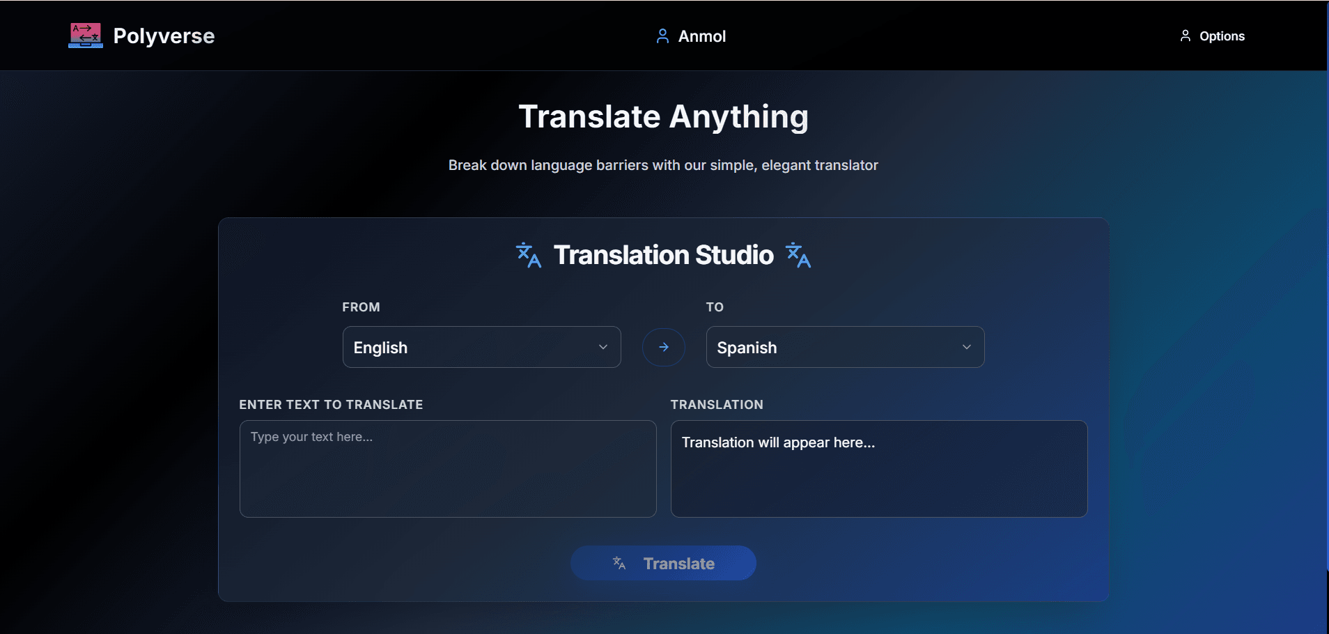 PolyVerse - A Translator App